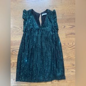 Vici (mustard seed) sequin dress/skort XS teal